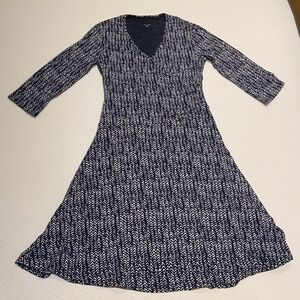 Garnet Hill V-Neck Soft Jersey Knit Dress, Size Medium